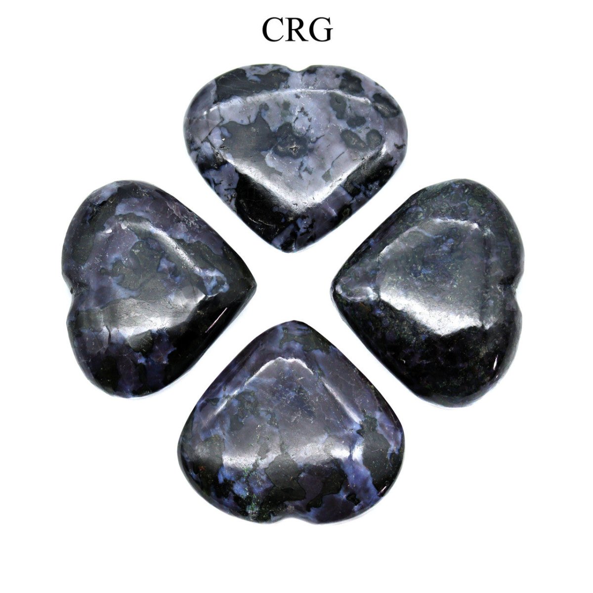 QTY 1 - Indigo Gabbro Puffy Heart / 1-1.5" AVG