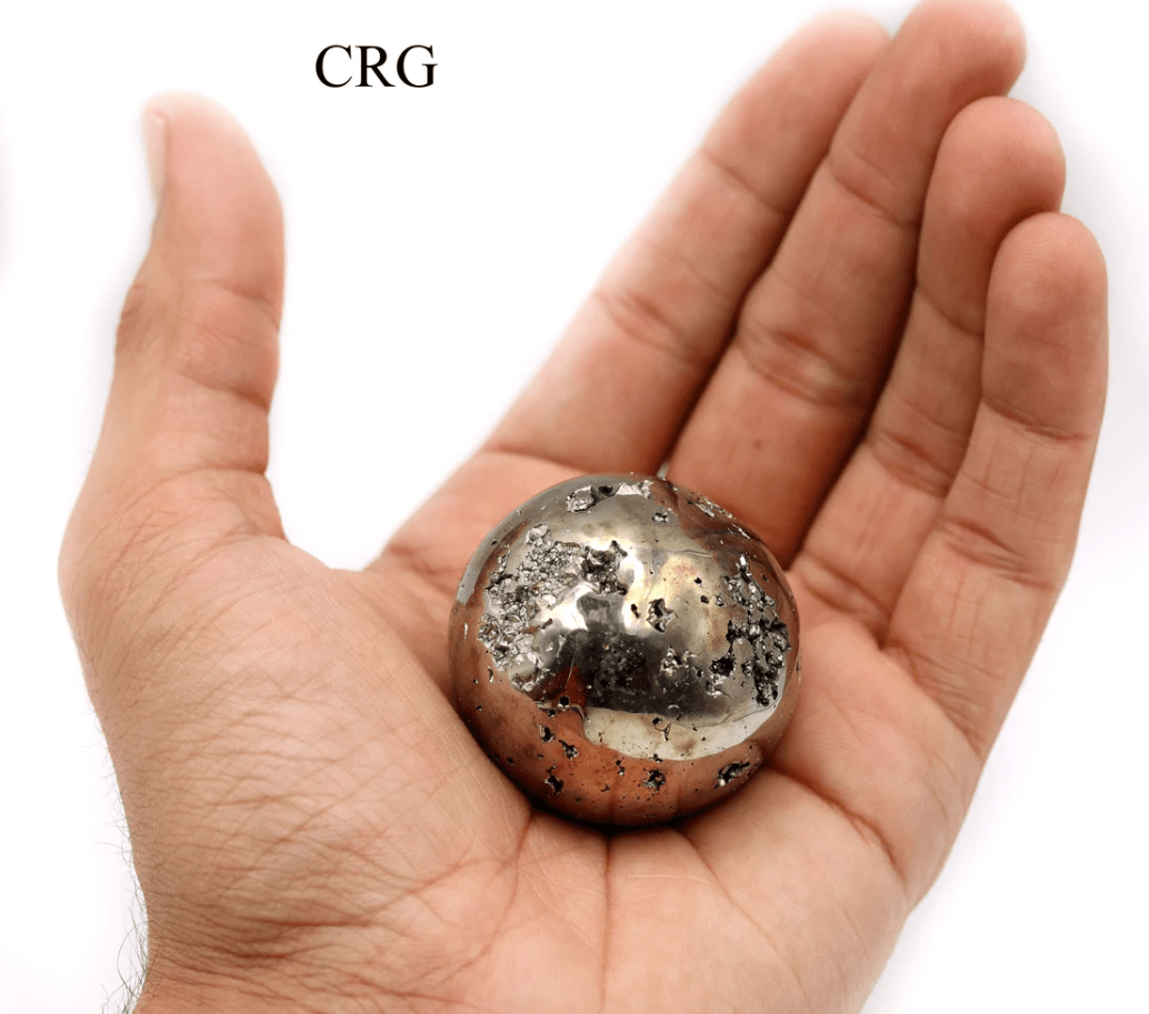 QTY 1 - Iron Pyrite Sphere / 30-40mm AVG