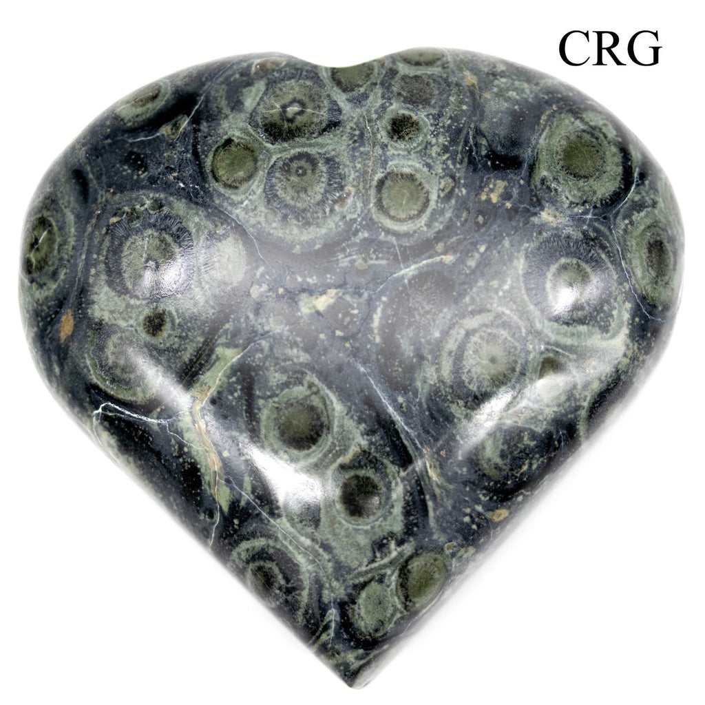 QTY 1 - Kambaba Jasper Puffy Heart / 2-4" AVG