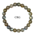 QTY 1 - Labradorite Tumbled Bead Stretch Bracelet / 8mm AVG