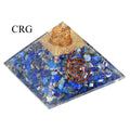 QTY 1 - Lapis Lazuli Chip Orgonite Pyramid with Copper / 3" AVG