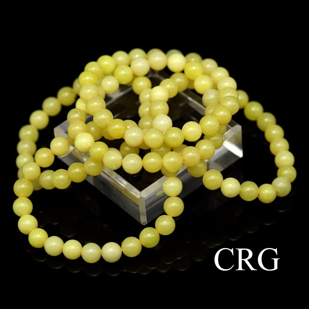 QTY 1 - Lemon Jade Stretch Bracelet / 8mm AVG