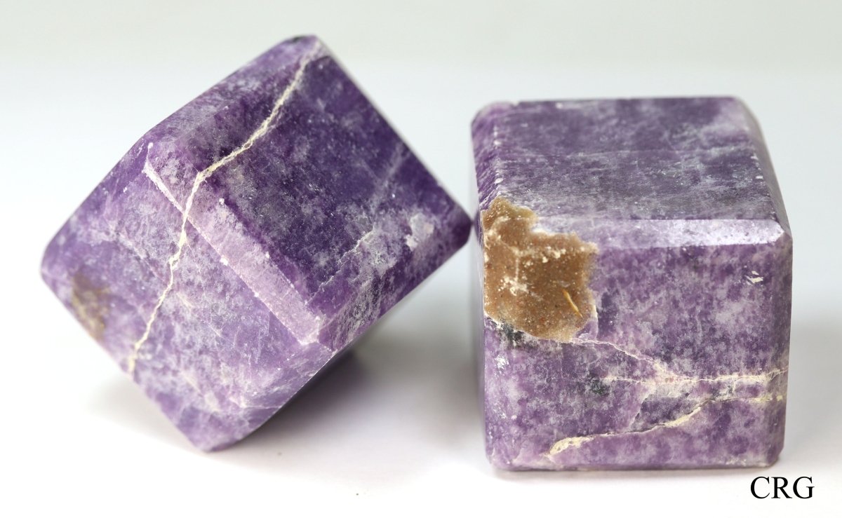 QTY 1 - Lepidolite Gemstone Cube / 2-4" AVG