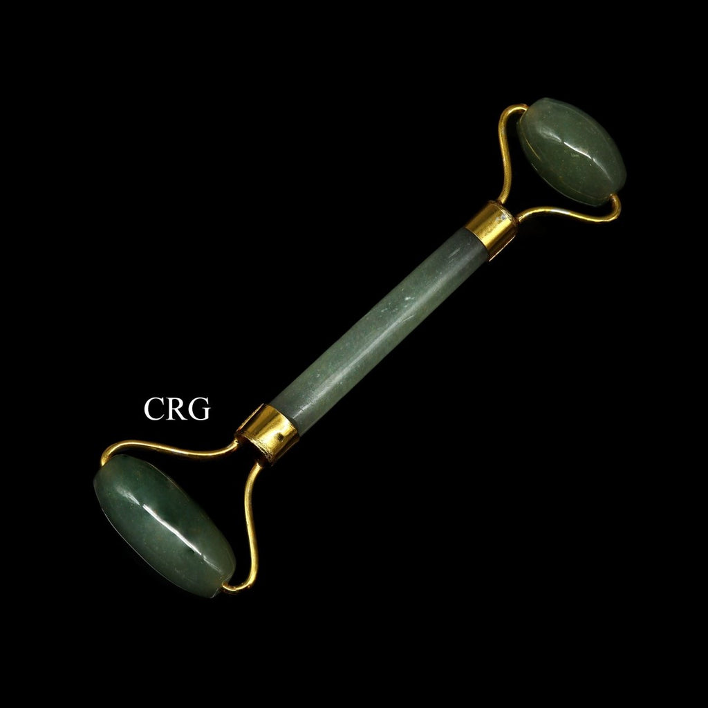 QTY 1 - Light Green Aventurine Facial Massage Roller / 5.5" AVG