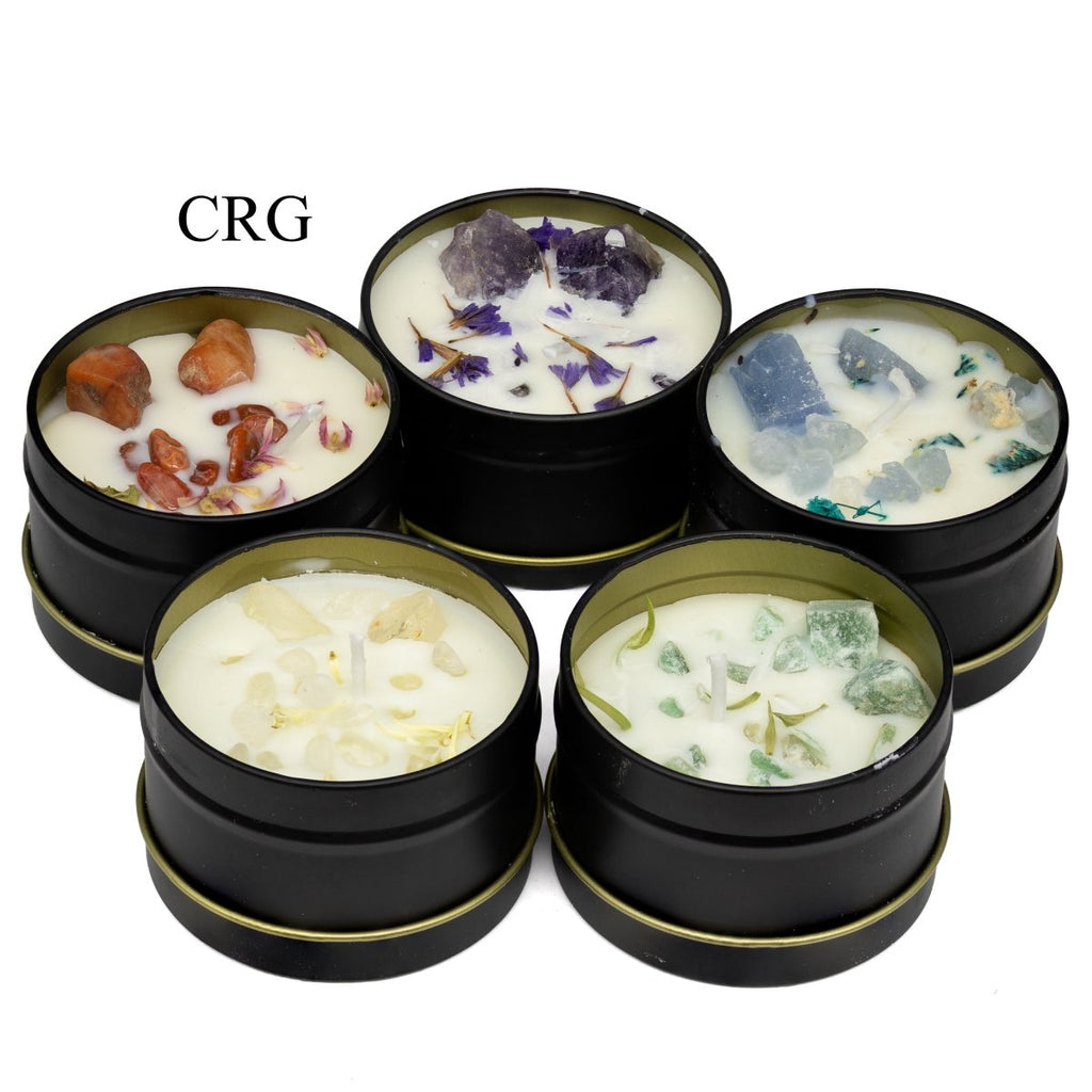 QTY 1 - MYSTERY! Gemstone Candle / 6.5x4cm / HYPOALLERGENIC