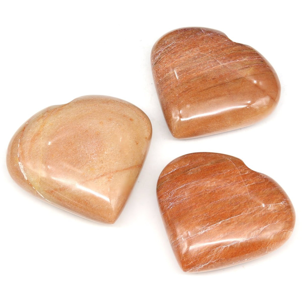 Pink Aventurine Puffy Heart - 2"-4" - QTY 1