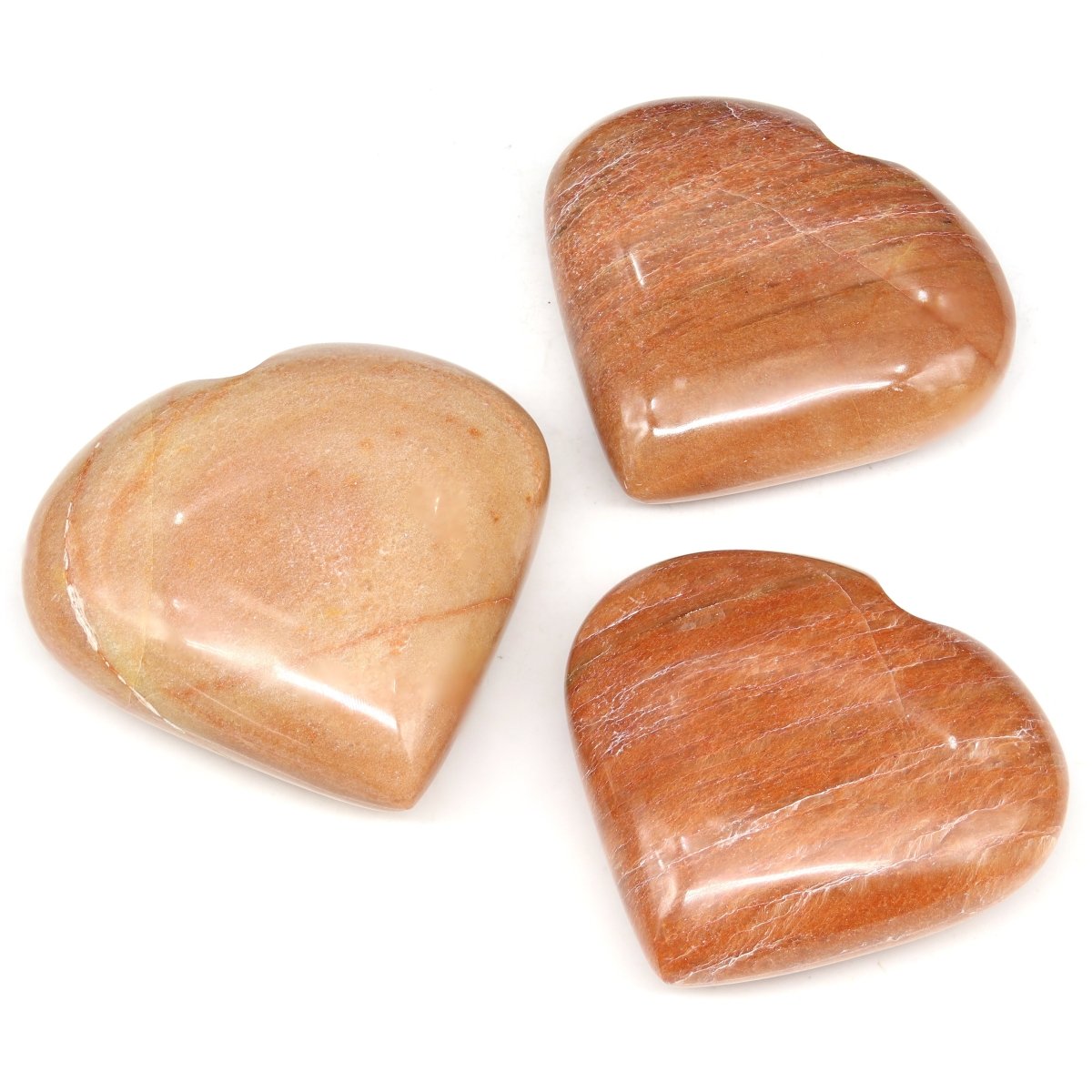 Pink Aventurine Puffy Heart - 2"-4" - QTY 1