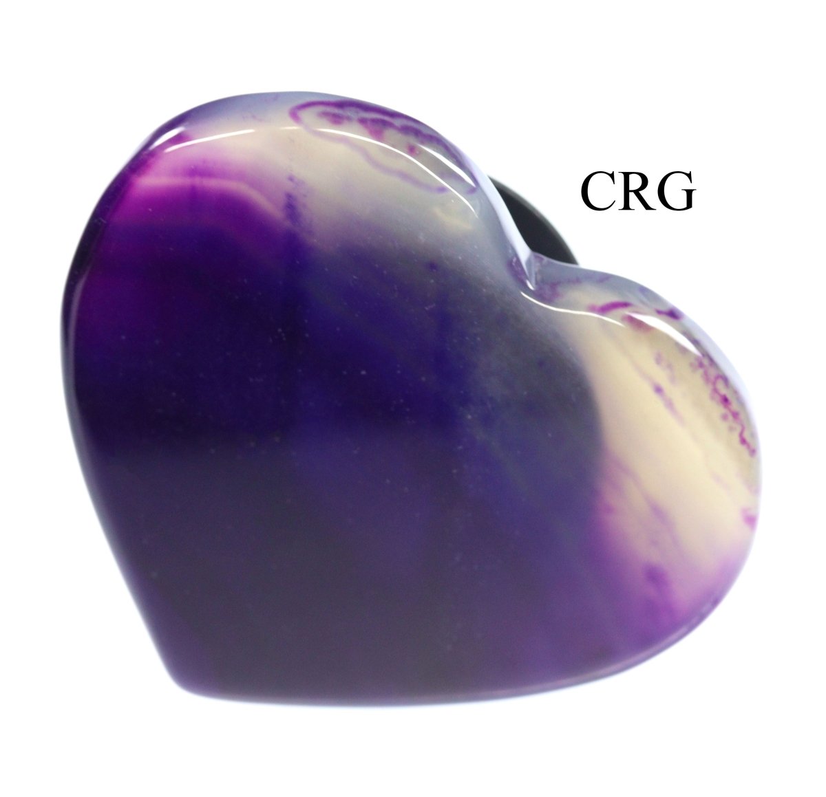 QTY 1 - Purple Agate Heart Phone Grip