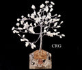 QTY 1 - Rainbow Moonstone 100 Chip Tree with Orgonite Pyramid Base / 7.5" AVG