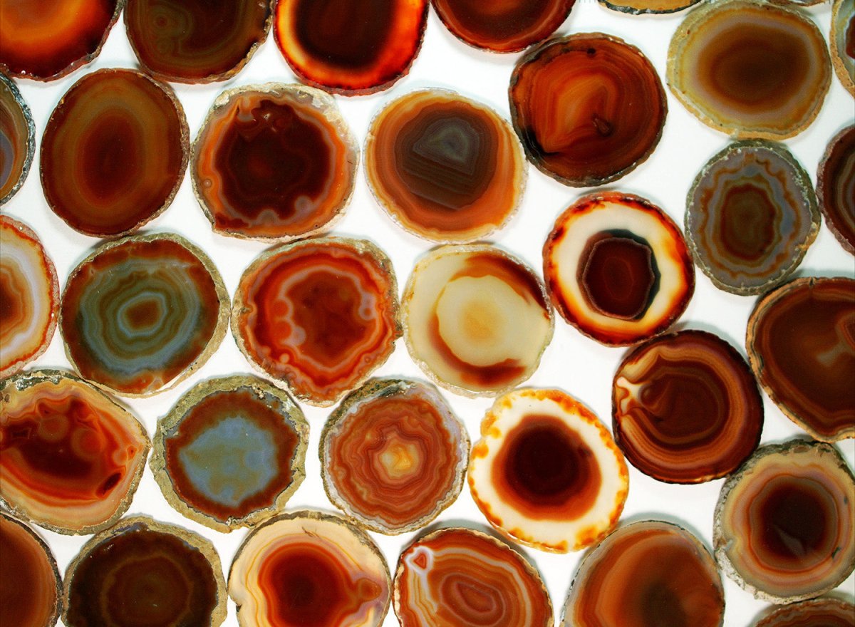 QTY 1 - Red Agate Slice / 5.5"- 6" / #6