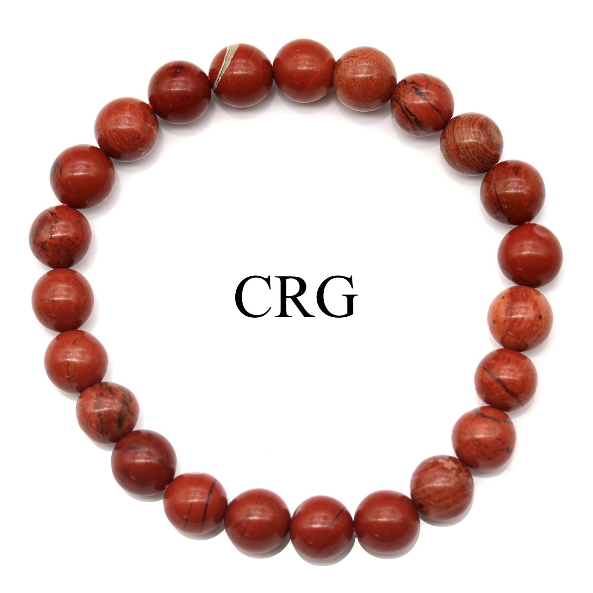 QTY 1 - Red Jasper Stretch Bracelet / 8mm AVG