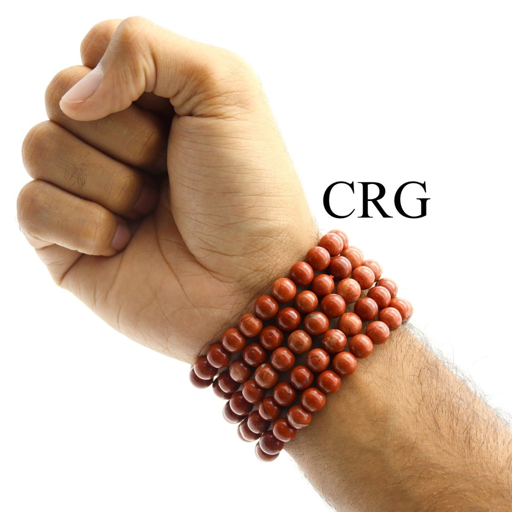QTY 1 - Red Jasper Stretch Bracelet / 8mm AVG