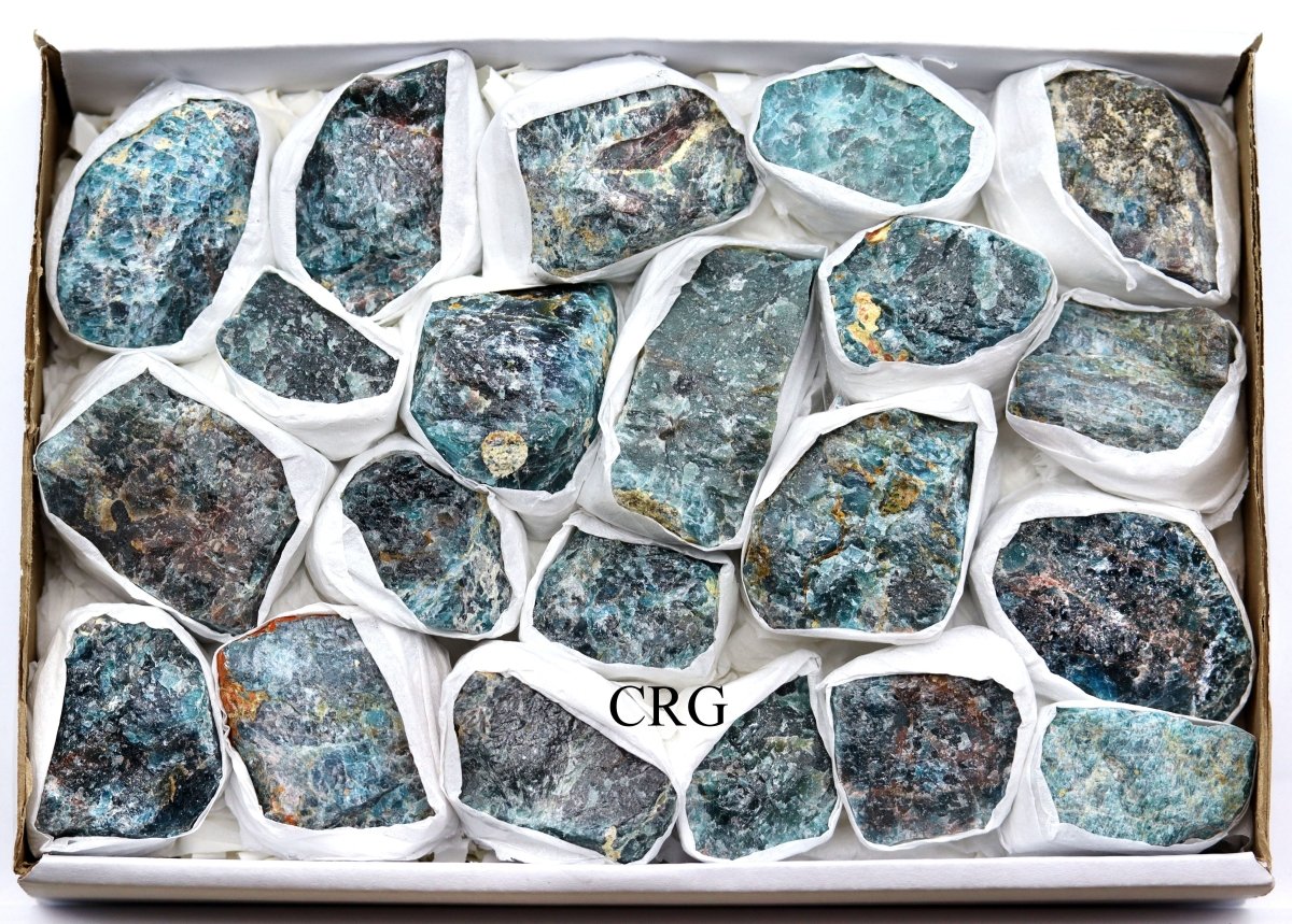 QTY 1 - Rough Apatite Medium Flat / 1-2" AVG