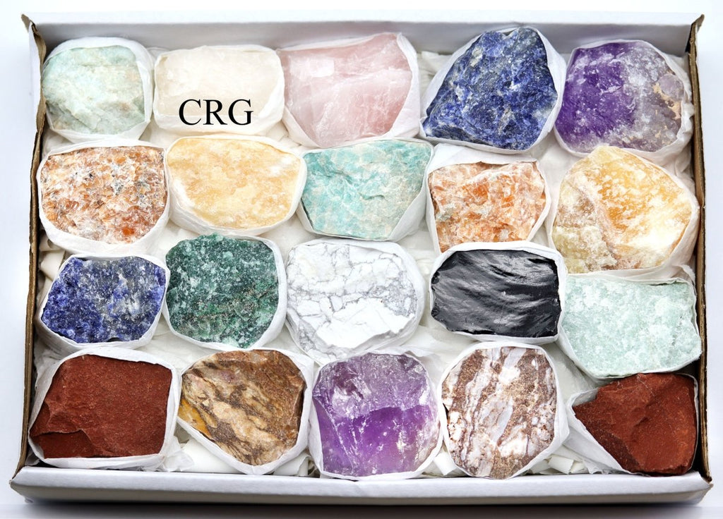 QTY 1 - Rough Assorted Minerals Medium Flat / 1-2" AVG