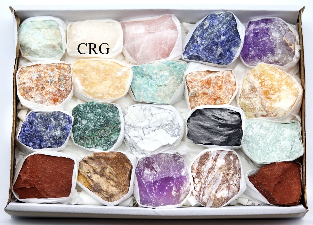 QTY 1 - Rough Assorted Minerals Medium Flat / 1-2" AVG