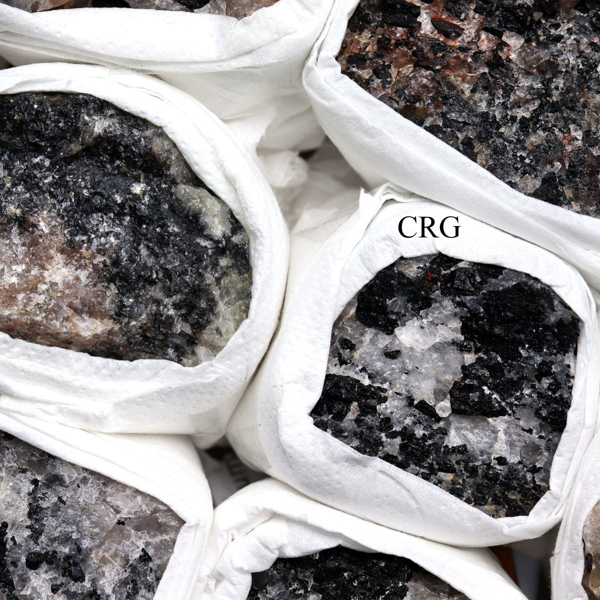 QTY 1 - Rough Tourmalated Quartz Small Flat / 1-2.5" AVG