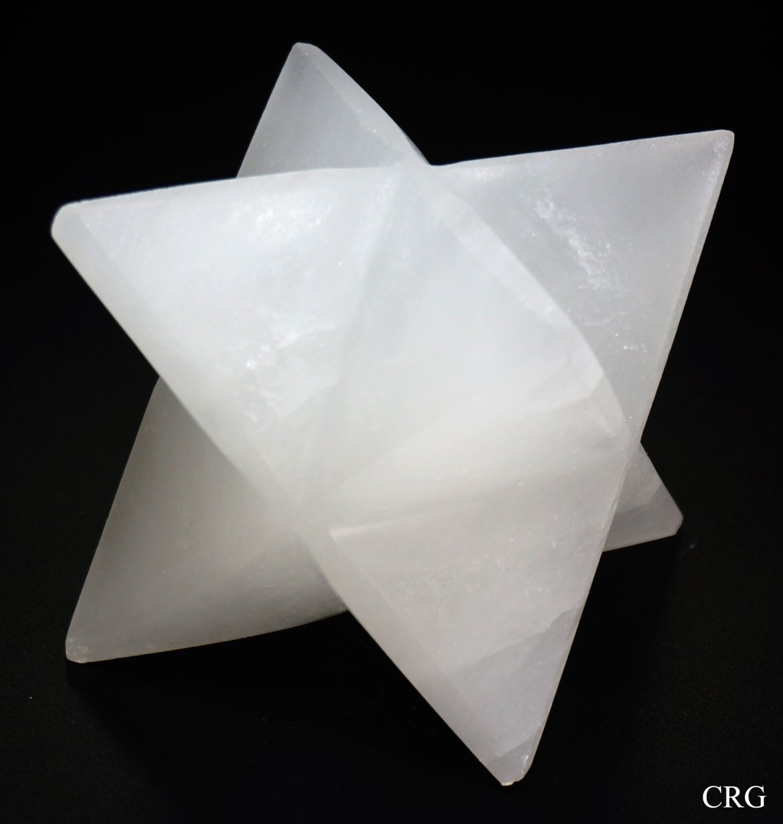 QTY 1 - SCRATCH & DENT Selenite Merkaba Star / 4" AVG