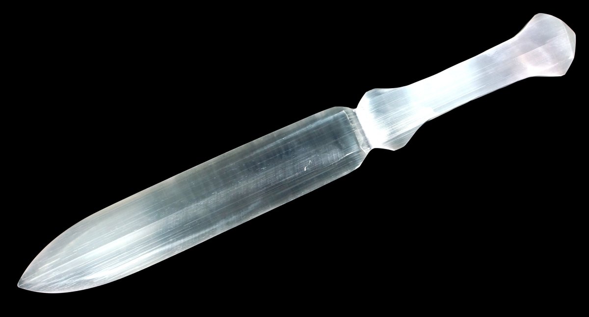 SCRATCH & DENT Selenite Sword 15 to 16 Inches (1 Piece)