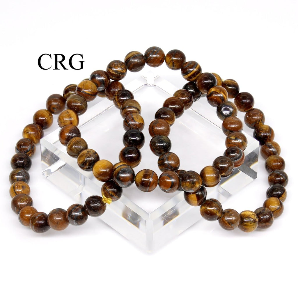 Tiger's Eye Tumbled Bead Stretch Bracelet (8mm) (INJD)