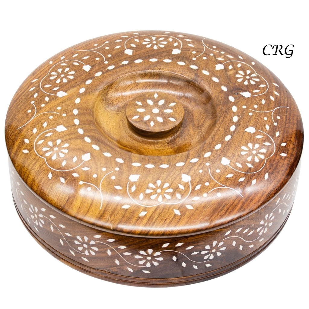 QTY 1 - Vintage Hand Carved Wooden Jewelry Box