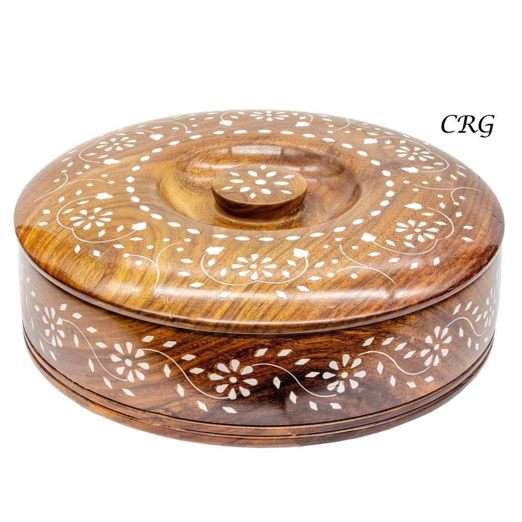 QTY 1 - Vintage Hand Carved Wooden Jewelry Box