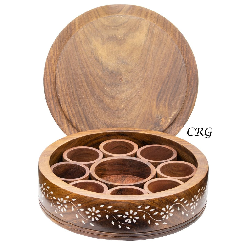 QTY 1 - Vintage Hand Carved Wooden Jewelry Box