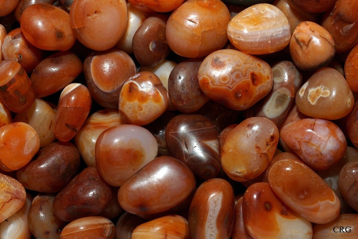 Red Carnelian Agate Tumbled Pieces (Size 20 to 40 mm) Crystals Minerals Gemstones
