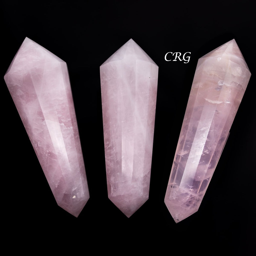 Rose Quartz Wands Fully Polished Extra Quality (1 Pound) Size 3 to 4 Inches Bulk Wholesale Lot Crystals