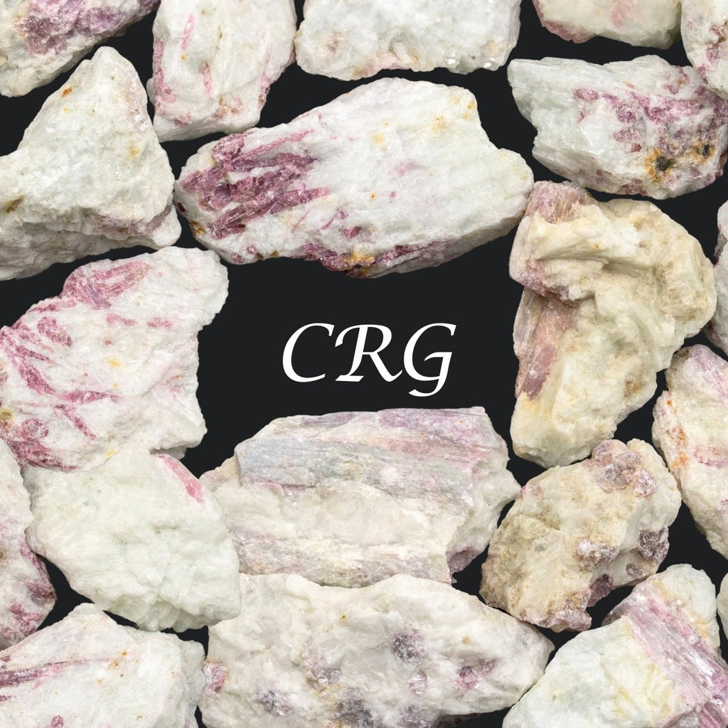 Rough Rubellite Pink Tourmaline Flat (24 Pieces)