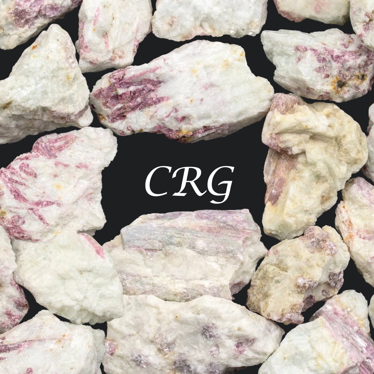 Rough Rubellite Pink Tourmaline Flat (24 Pieces)