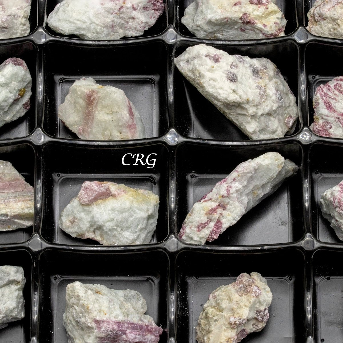 Rough Rubellite Pink Tourmaline Flat (24 Pieces)