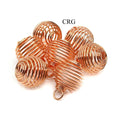 Copper Plated Round Spiral Cage Pendants (1.5 Inches) (5 Pieces) (INJD)