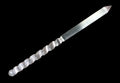 Scratch and Dent Selenite Half Spiral Baton from Morocco 15 to 16 inches (1 Piece)