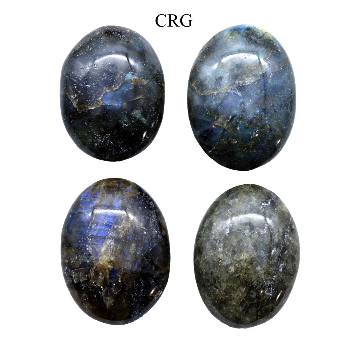 SET OF 2 - Labradorite Palm Stone / 50mm AVG