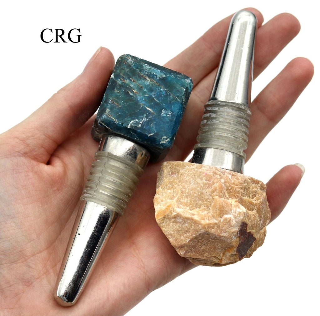 SET OF 2 - MYSTERY PICK! Gemstone Bottle Stoppers