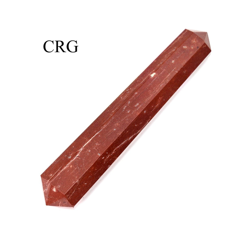SET OF 2 - Red Jasper Double Terminated Wand / 3-5" AVG