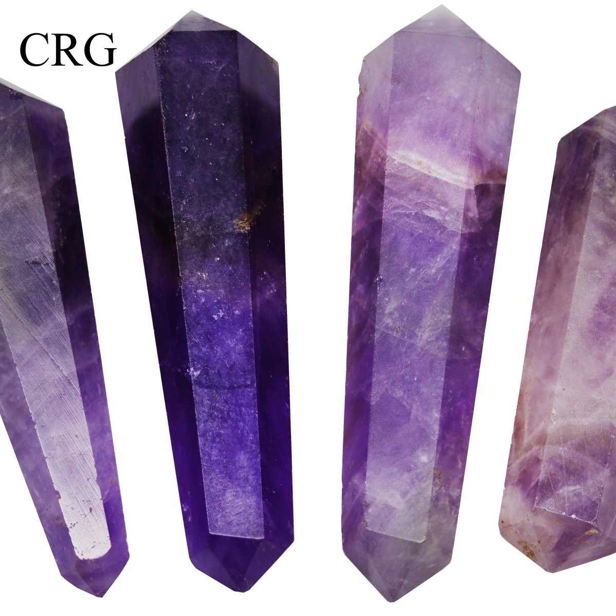 SET OF 4 - Amethyst Mini Double Terminated Points / 1" AVG