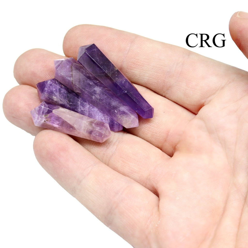 SET OF 4 - Amethyst Mini Double Terminated Points / 1" AVG