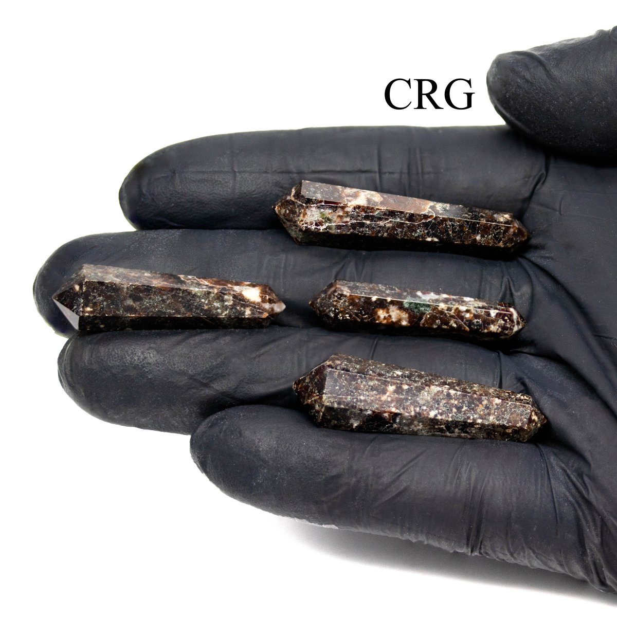 SET OF 4 - Garnet Mini Double Terminated Points / 1" AVG