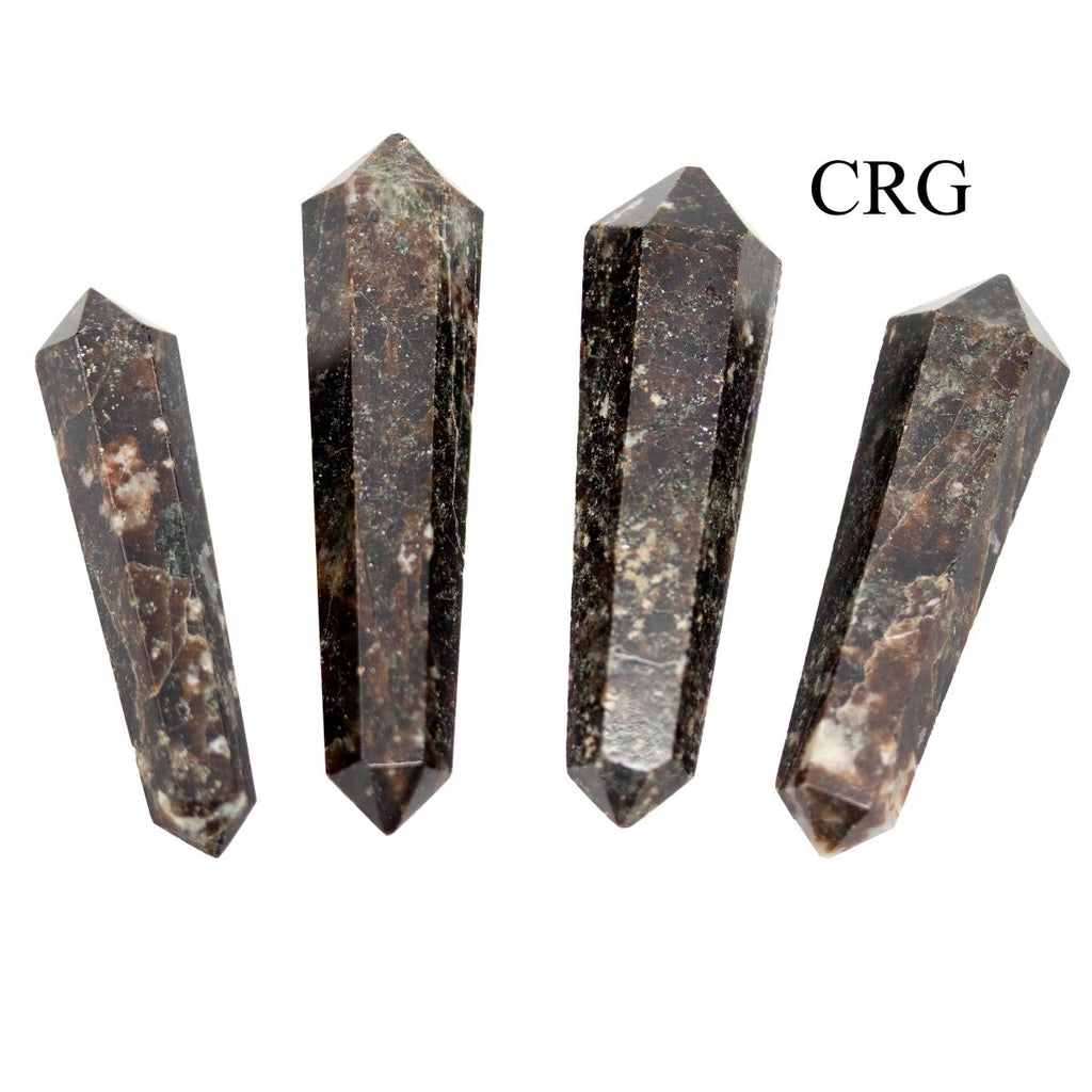 SET OF 4 - Garnet Mini Double Terminated Points / 1" AVG