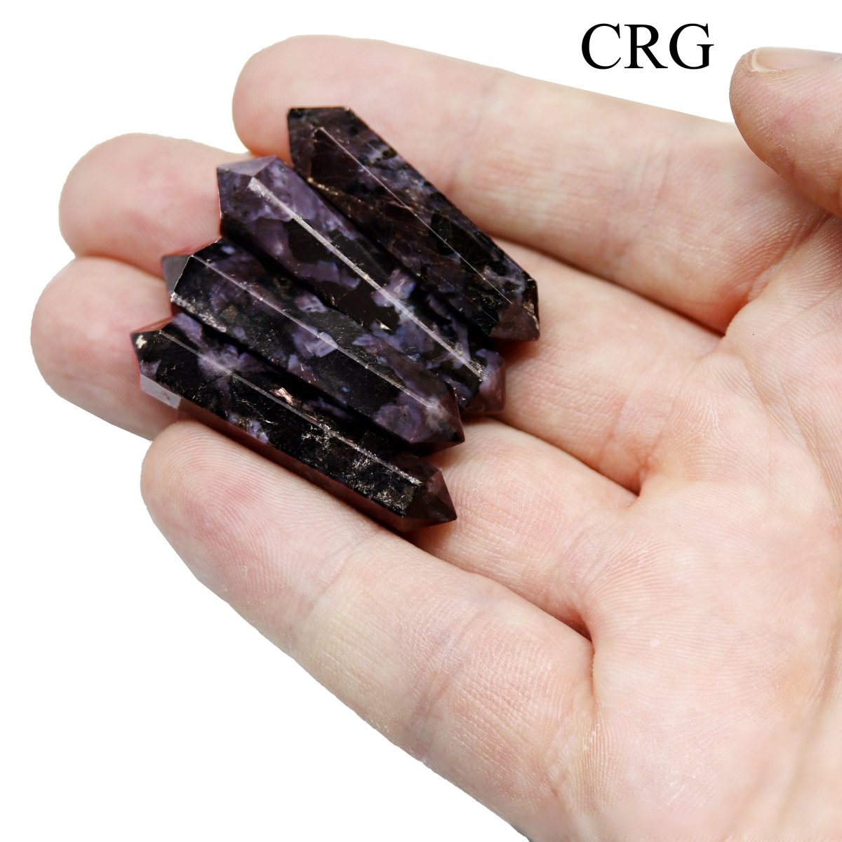 SET OF 4 - Indigo Gabbro Mini Double Terminated Points / 1" AVG