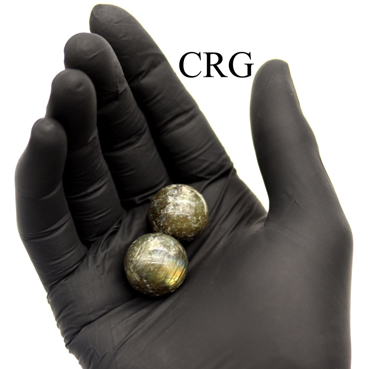 SET OF 4 - Labradorite Mini Spheres / 12-13mm AVG