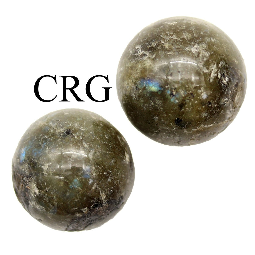 SET OF 4 - Labradorite Mini Spheres / 12-13mm AVG