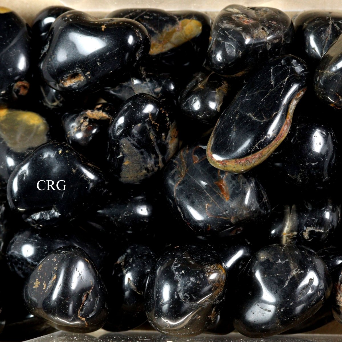Tumbled Extra Quality Black Onyx / 30-50mm AVG - 1 KILO LOT