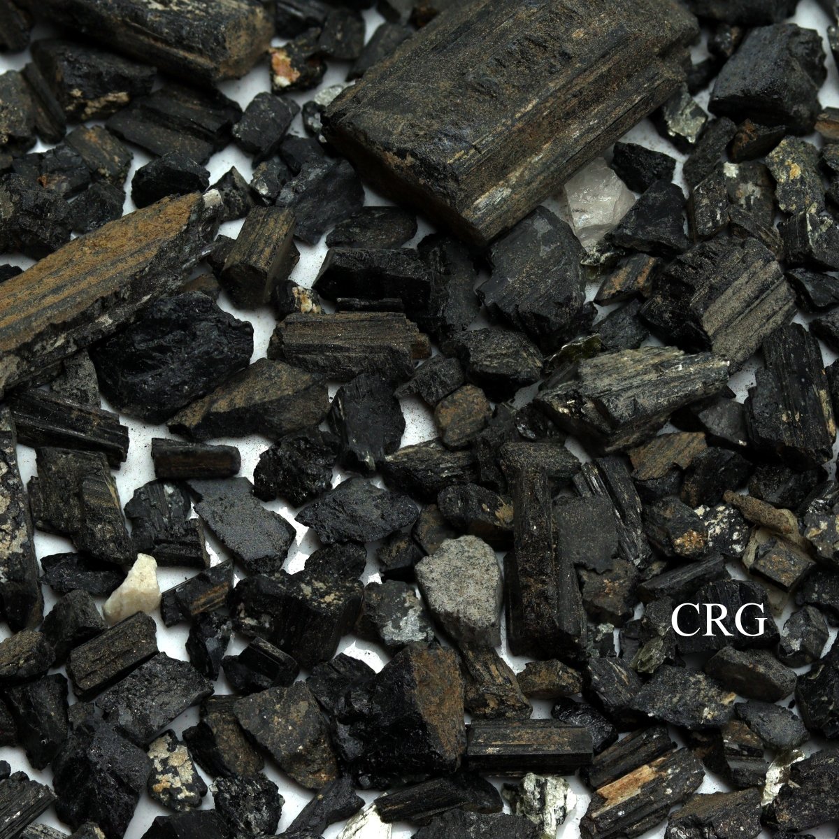 Rough Unpolished Black Tourmaline Chips - Mixed Sizes - 1 KILO LOT
