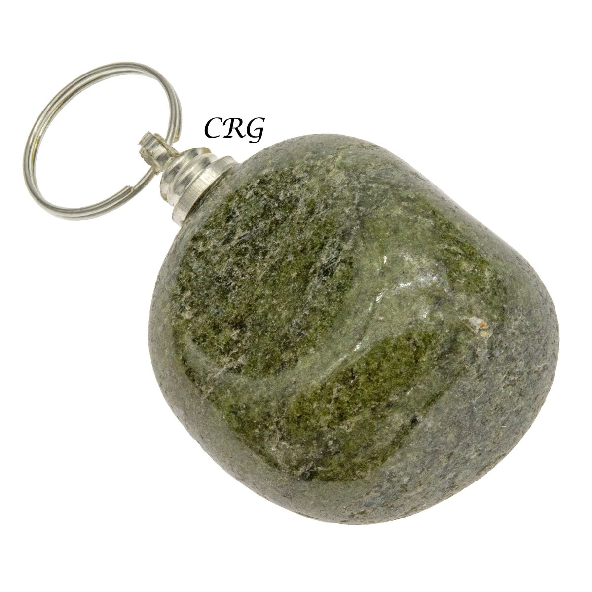 Vesuvianite Tumbled Pendant with Silver Bail (4 Pieces) 1 Inch (INJD)