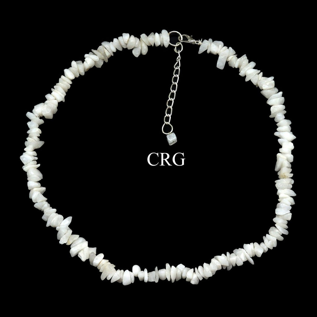 White Quartz Strand Chip Choker Necklace (16 Inches) (4 Pieces) (INJD)