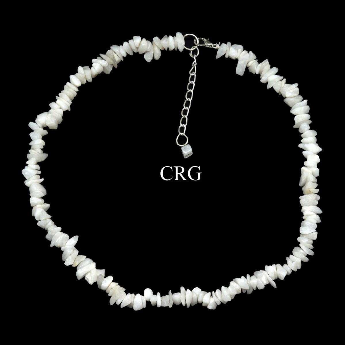 White Quartz Strand Chip Choker Necklace (16 Inches) (4 Pieces) (INJD)